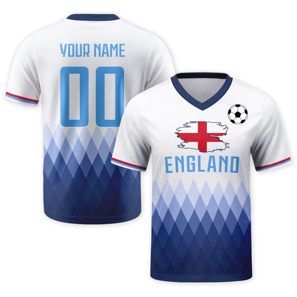 Customizable DIY Soccer Jersey Shirt with V Neck Short Sleeves Breathable Material Czech Print for Sports Teams