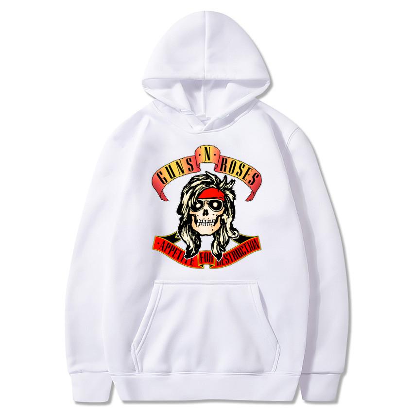 Guns N' Roses Hoodies Musik Hard Rock Band Schädel Druck Streetwear Unisex Frauen Mode Übergroßen Sweatshirts Hoodie HipHop Pullover