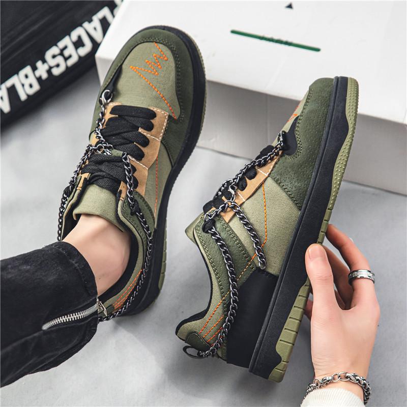 Fashion Canvas Men's Shoes, Autumn and Winter 2024, New Trend Sports and Leisure Board Shoes, Versatile and Trendy Shoes for Teenagers