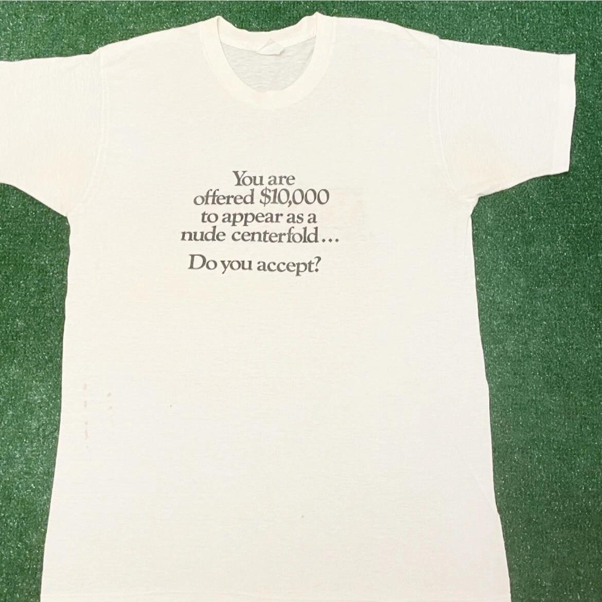 

Vintage 80s 90s Milton Bradley Game Promo Nude Centerfold Vulgar Humor Shirt M 2XL