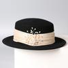 Autumn and winter fashionable and elegant all-match woolen basin hat, crimped dome top hat, women's new French retro wool top hat