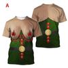 Funny Men 3D Fake Muscle Printing T Shirt For Ugly Christmas T-shirts Kids Fashion Streetwear Short Sleeves New Cosplay Tops