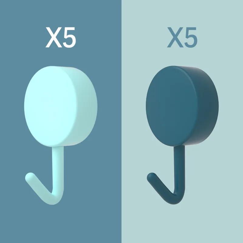 10ks samolepicích nástěnných háčků Pevný bez vrtání Sáček na kabáty Koupelnová dvířka Kuchyňské věšáky na ručníky Háčky na věšáky v domácnosti Příslušenství