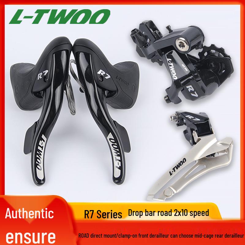 

LTWOO R7 Групсет для шоссейного велосипеда 2x10 скоростей с манетками и 20-скоростными переключателями для руля-барана