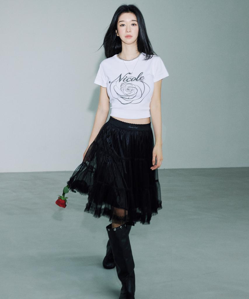 Nigaennikol Tulle Volume Skirt_Black