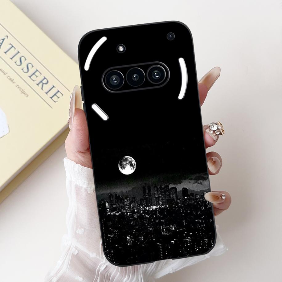 Para Funda Nothing Phone 3A A059 Lindo Dibujo Animado Panda Astronauta Silicona Suave Negro Mate Cubierta Para Nothing Phone3a Pro A059P Fundas
