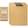 Set di 5 Cartelline A4 con Portapenne, Blocco da Scrittura A5, Cartellina in Legno A3 e Porta Menu