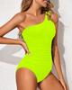 Summer New Tight-fitting One-shoulder Double-strap Swimsuit Seaside
