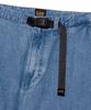 LEE Men Webbing Belt Linen Denim Pants Indigo Light