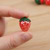 5/10Pcs Red Strawberry Acrylic Beads Fadeless Bright Red Big Hole Spacer Beads for Handmade Craft Jewelry Making Party Favors