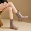 Women'SRain Boots - Slip-Resistant Thick Sole, Comfortable Fabric Inner & Insole, Versatile Outdoor Footwear for Casual Attire