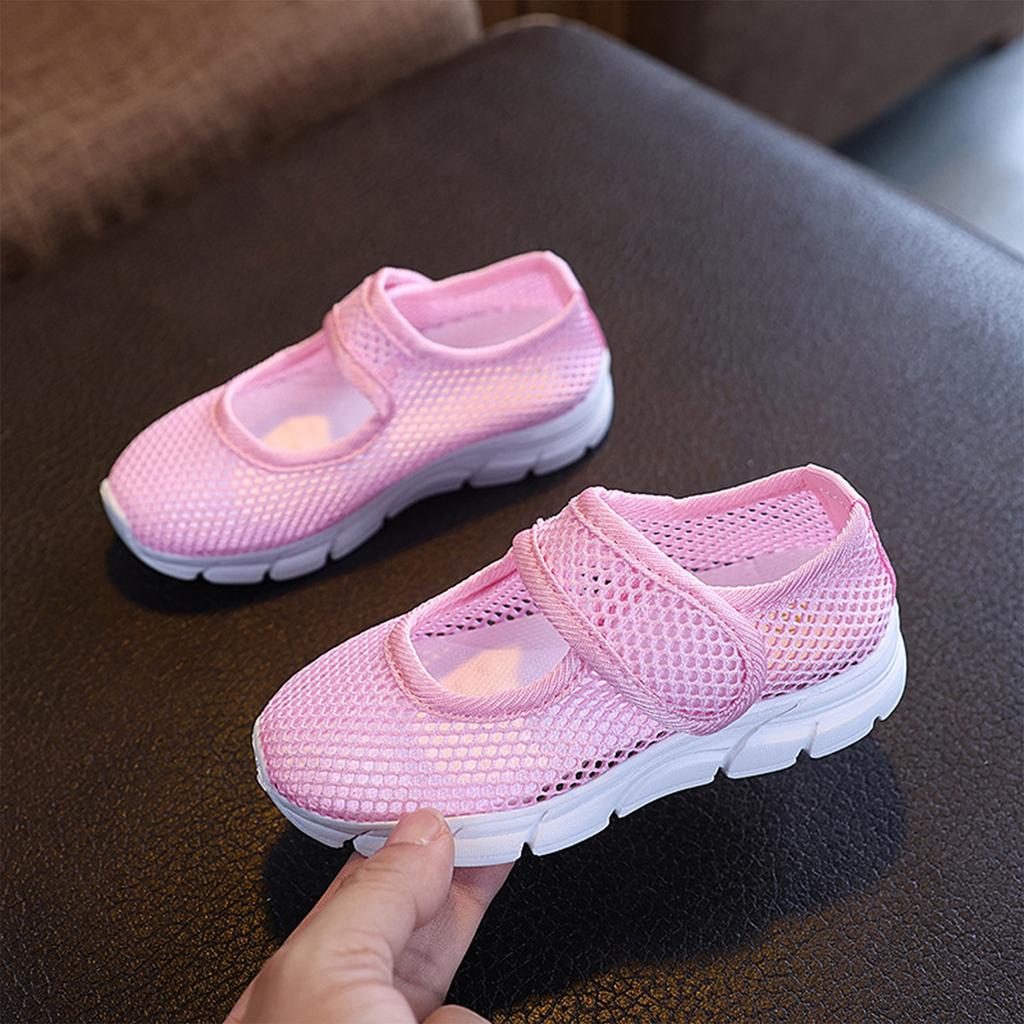 Boys Girls Lightweight Quick-Dry Mesh Shoes Breathable Hollow Design for Spring Summer