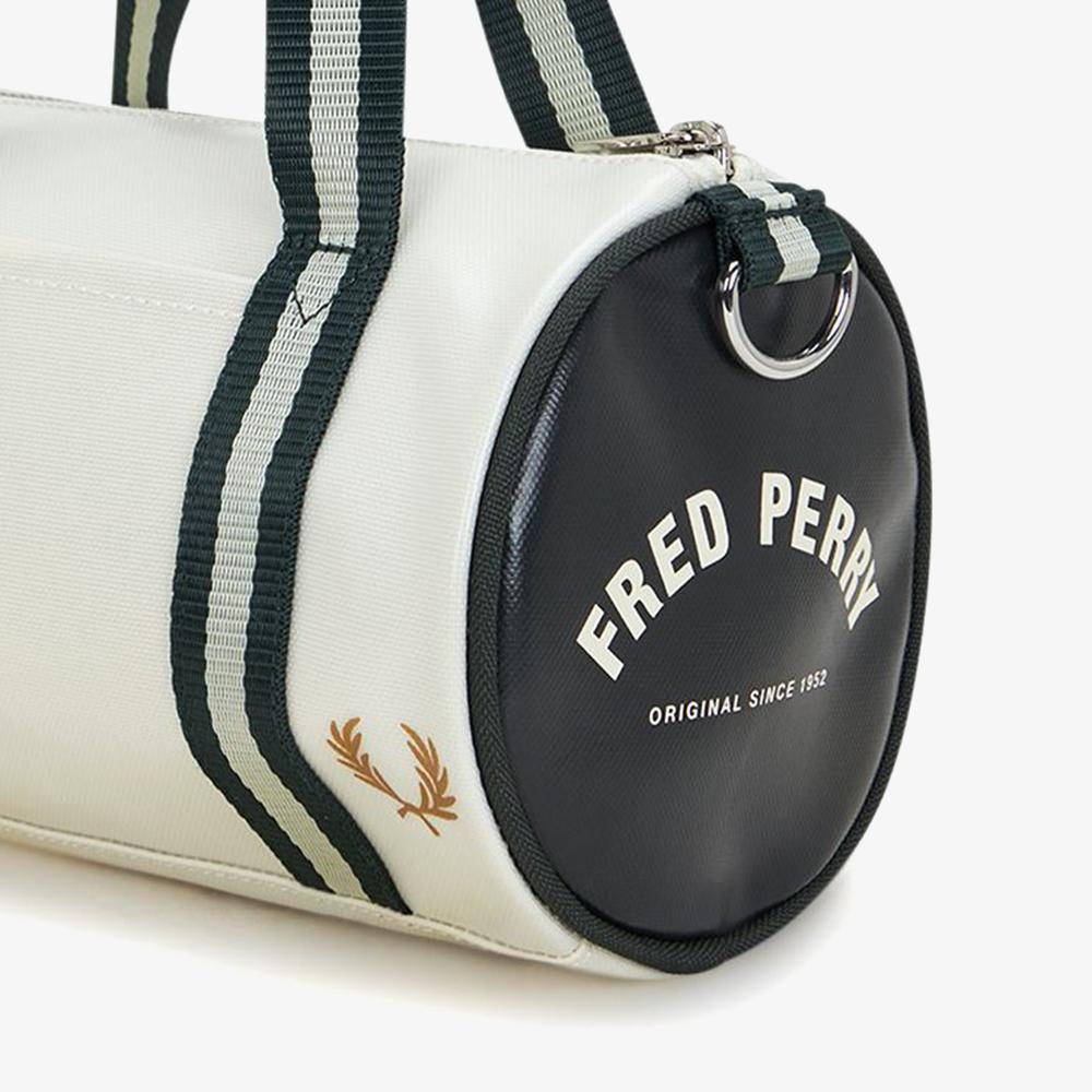 Fred Perry Classic Mini Barrel Bag - Ecru/Night Green Cfpu2519256-V11