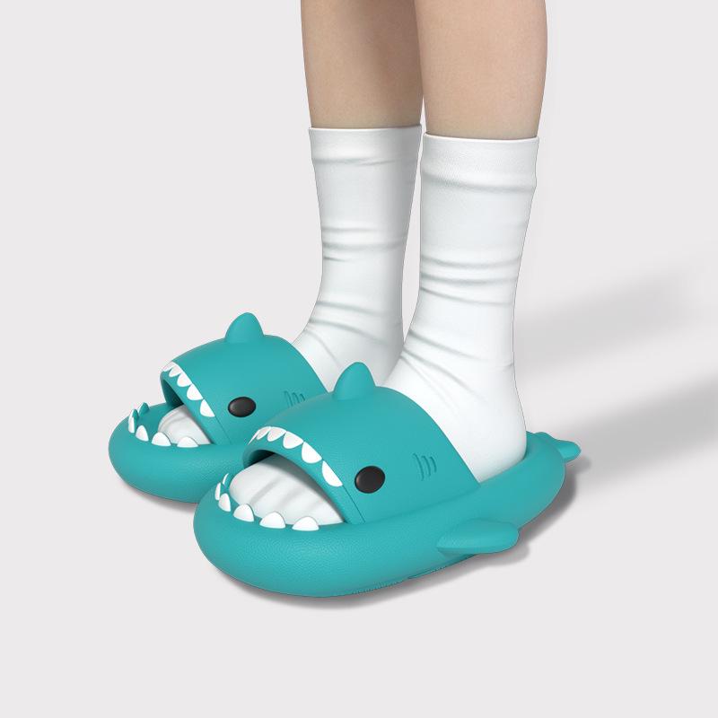 Fashion Litfun Thick-soled Shark Slippers For Women Men Premium Casual Sandals Classic Outdoor Couples Funny Slides EVA Home Cute Shoes