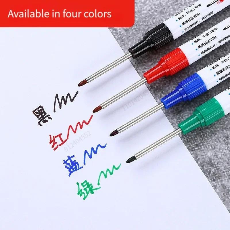 32/20mm Waterproof White Oily Deep Hole Long Nib Head Markers Pen Set for Metal Perforating Bathroom Woodworking Decoration Tool