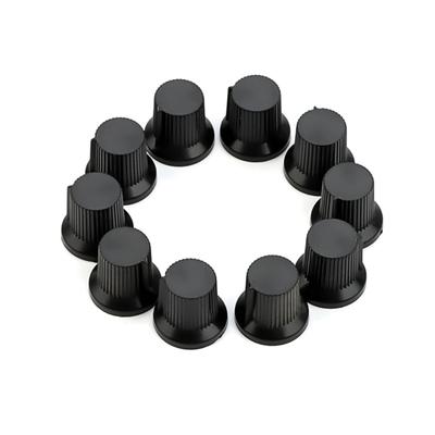 10Pcs Plastic Potentiometer Knob Replacement Guitar Volumes Control Rotary Knob 6mm Knurled Shaft Hole Amplifier Knob