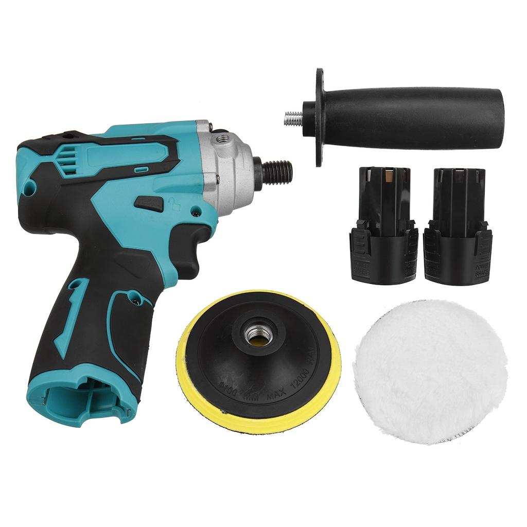 12V Portable Cordless Electric Car Polisher Machine Car Polishing Cleaner Adjustable 5 Speed Rechargeable