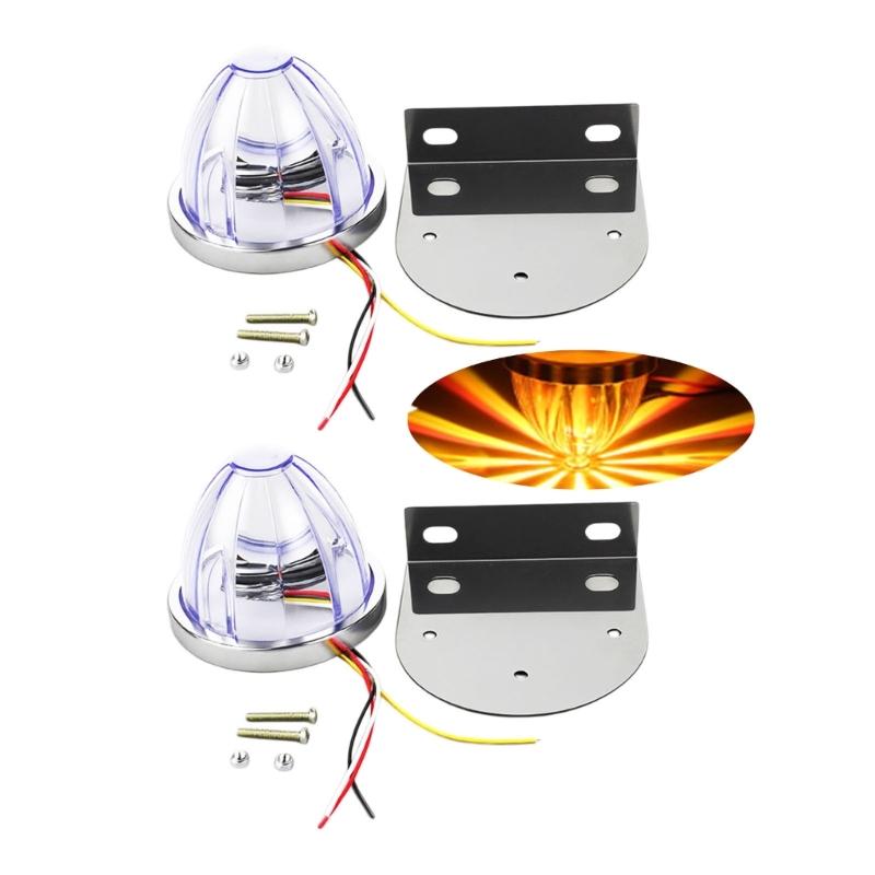 31BC Energy Saving Double Color Trailers Truck Side Marker Lights With Sturdy ABS Housing And Universal Mounting Brackets