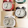 Silent Operation Metal Alarm Clock Metal Design Mechanical Clock Bedside Wake-up Clock  Desktop