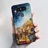 Cute Case For LG Q8 Funda Fashion Capa Coque Printing Shell Protective Cover Soft Silicone Cartoon Black Casing