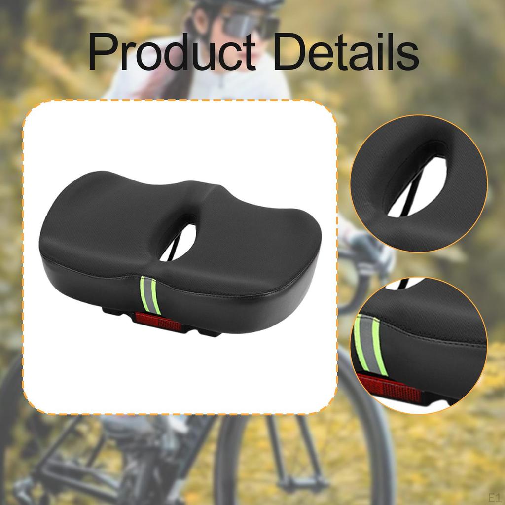 Saddle Seat Cycling Cushion Pad Comfort Wide Bike Shockproof for Leisure Indoor Riding