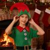 Yousheng 2Pcs Christmas Elf Hat Red Green Festive Caps with Bells Soft Holiday Party Headwear for Xmas Photos Events Fashionable Winter Wear