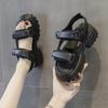 Taoffen Sandali casual da donna traspiranti con gancio e passante, con dita esposte, leggeri, morbidi, suola spessa, scarpe con aumento di altezza