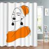 1 pièce Rideau de douche Série de portraits à lignes artistiques minimalistes - Avec 12 crochets, Lavable en machine, Convient pour la décoration de salle de bain