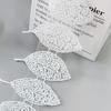 White Handmade Beaded Mesh Embroidery Leaf Barcode Clothing Evening Dress Wedding Dress Decoration Lace Accessories
