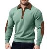 Men'S Button Up Long Sleeved Fashionable Casual Sports Top