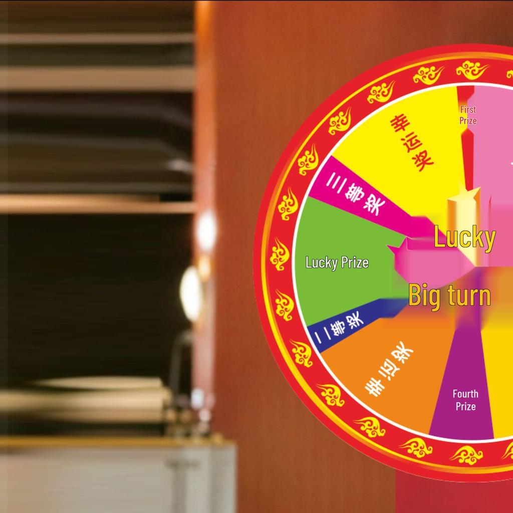 Writable Lucky Draw Big Turntable Board with Vertical Pointer