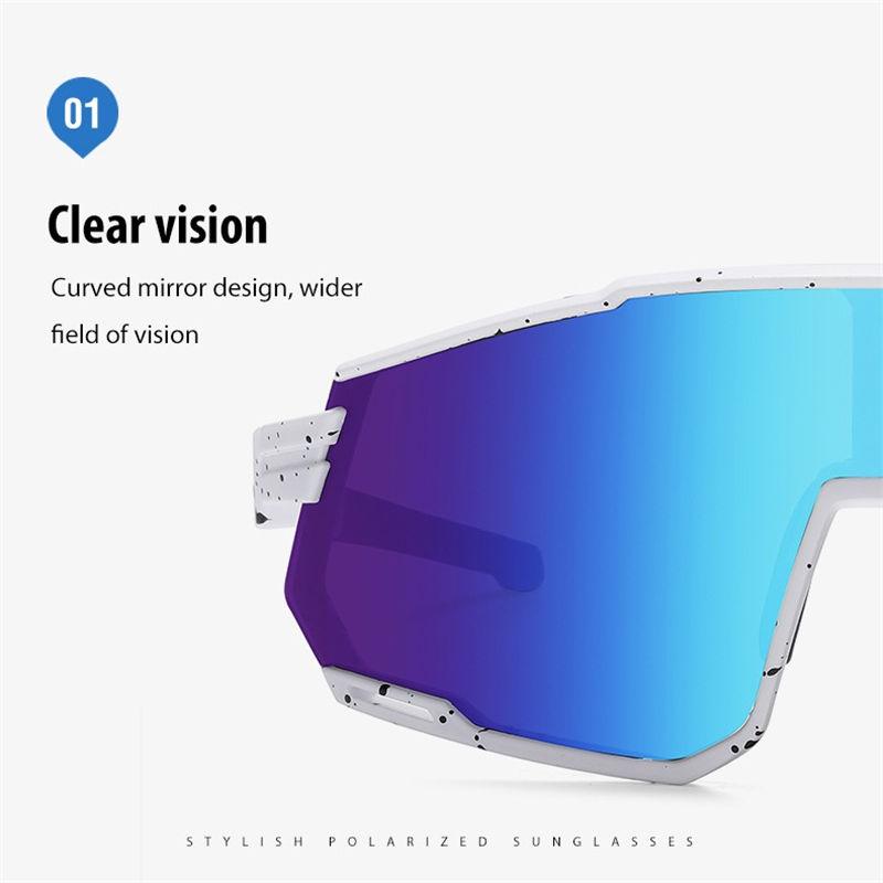 Big Frame Skiing Sunglasses Outdoor Colorful Photochromic Polarized Glasses Sports Cycling Driving Windproof Goggles GZW
