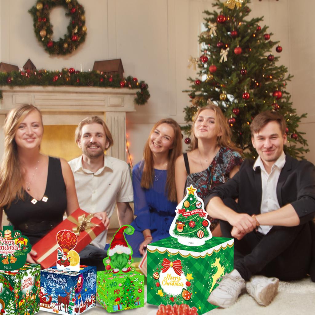 4 Sets Of Christmas Gifts In Different Styles Christmas Theme Party Surprise Money Gift Box Gifts