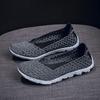 Fashion Summer Women's Handmade Woven Soft Soled Flat Bottomed Colorful Outdoor Fashion Walking Lazy Casual Single Shoes Large Size 42