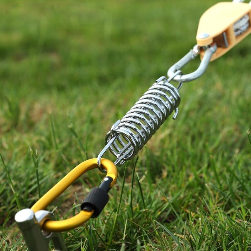 4Pcs Stainless Steel Tent Spring Buckle for Outdoor Camping, Dog Training, Swing