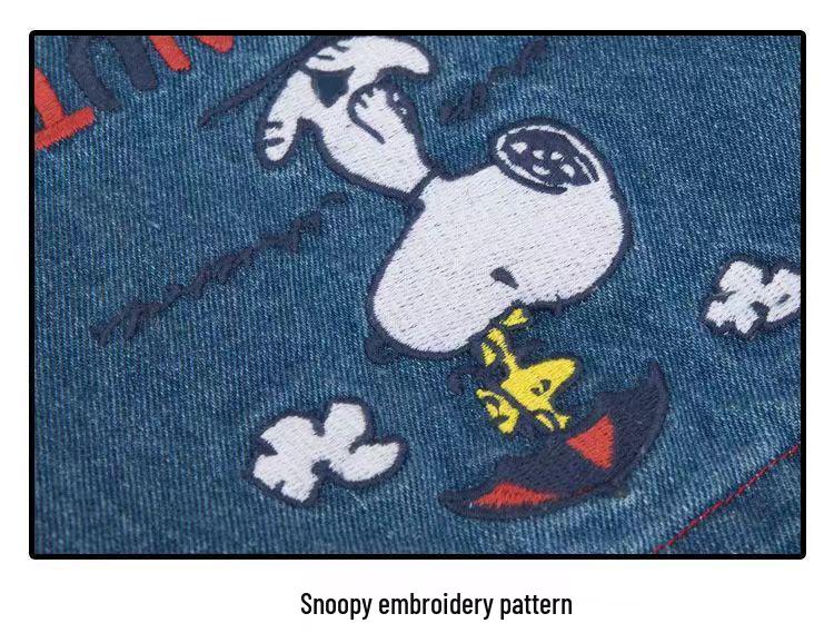 2024 Snoopy Denim Tote: Cute Cartoon Lunch Bag & Small Box