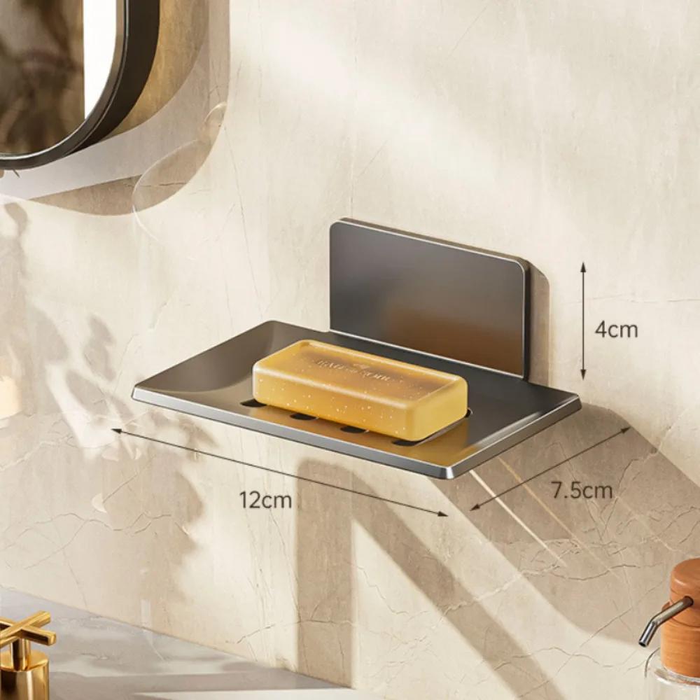 

Настенная мыльница без сверления - Бесследный органайзер для ванной комнаты Клейкий держатель для губки и мыла для кухонной раковины мыльница ванная комната серый