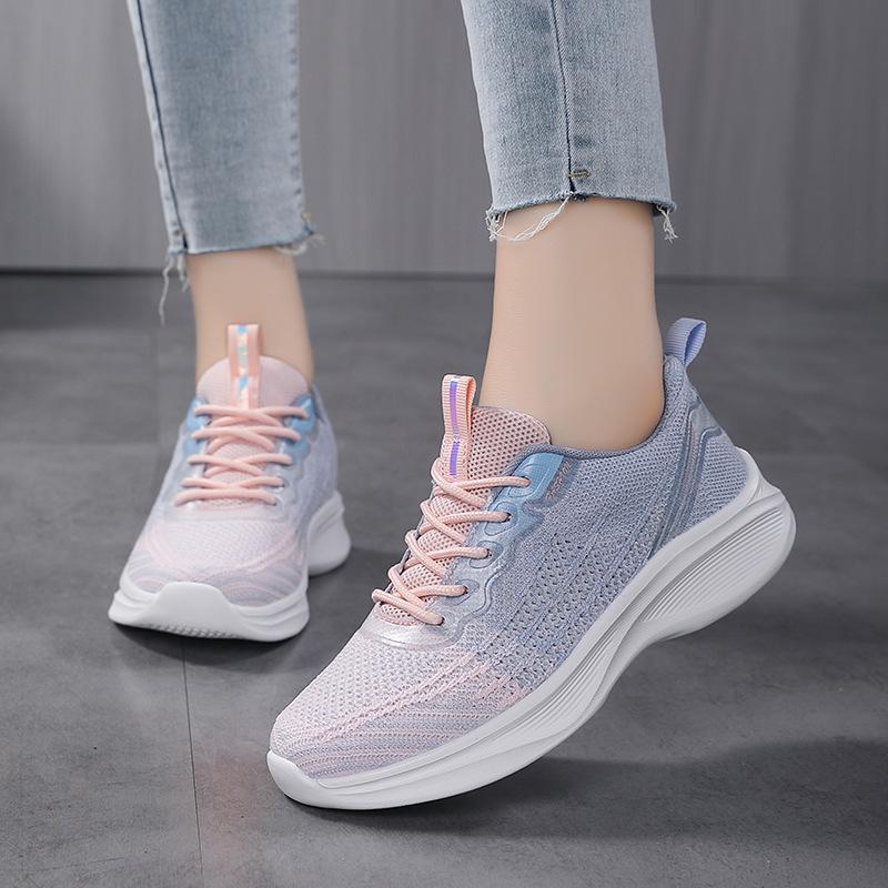 Casual running sports shoes spring and summer new mesh breathable soft sole lightweight travel shoes large size