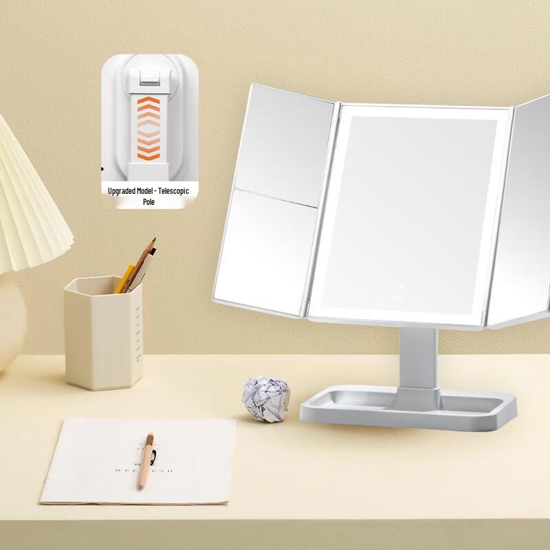 oeny Adjustable Folding Rotatable Desktop Makeup Mirror