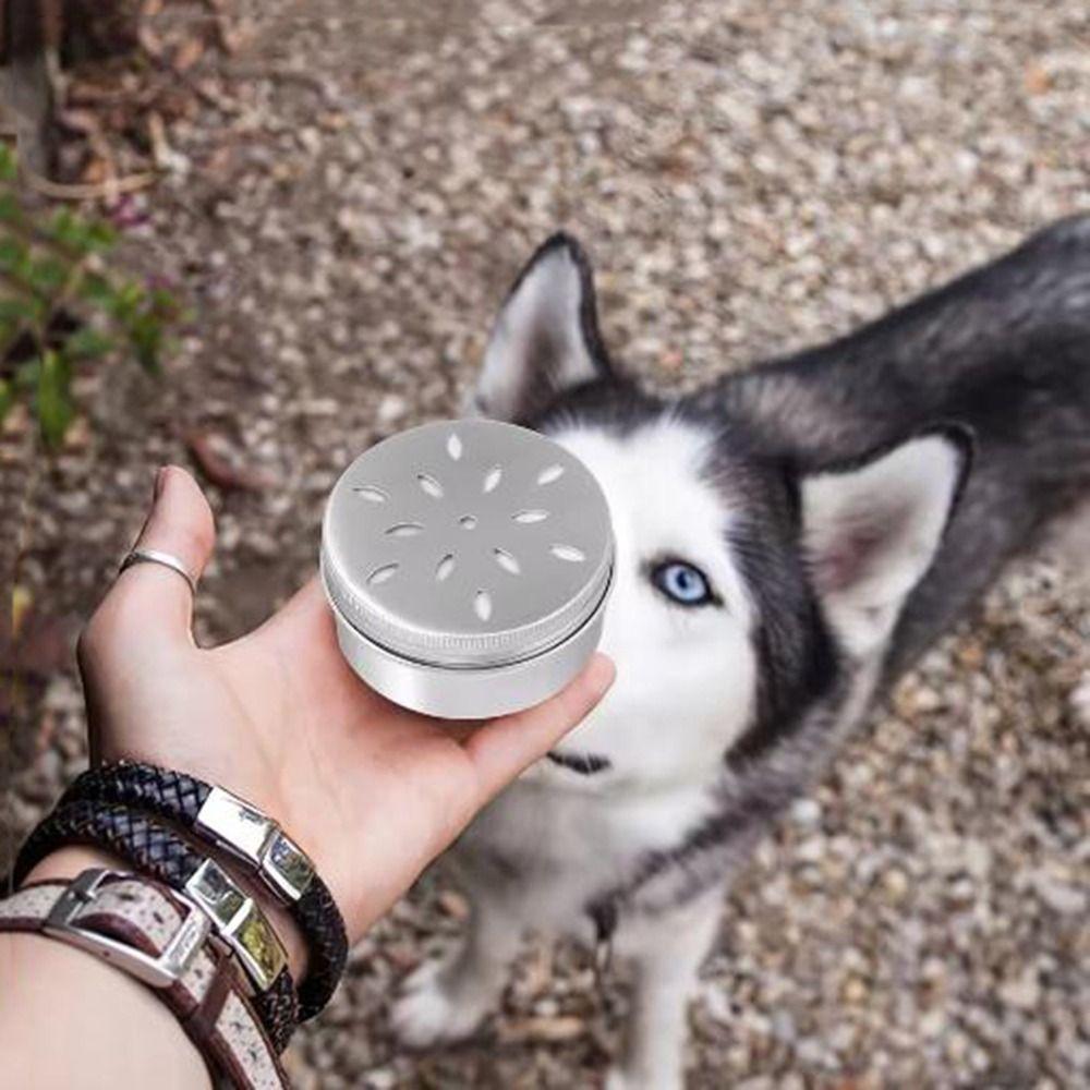 10Pcs 60ML Aluminum Tin Can Round Empty Scent Training Case with Hollow Hole Lid Refillable Dog Scent Training Box