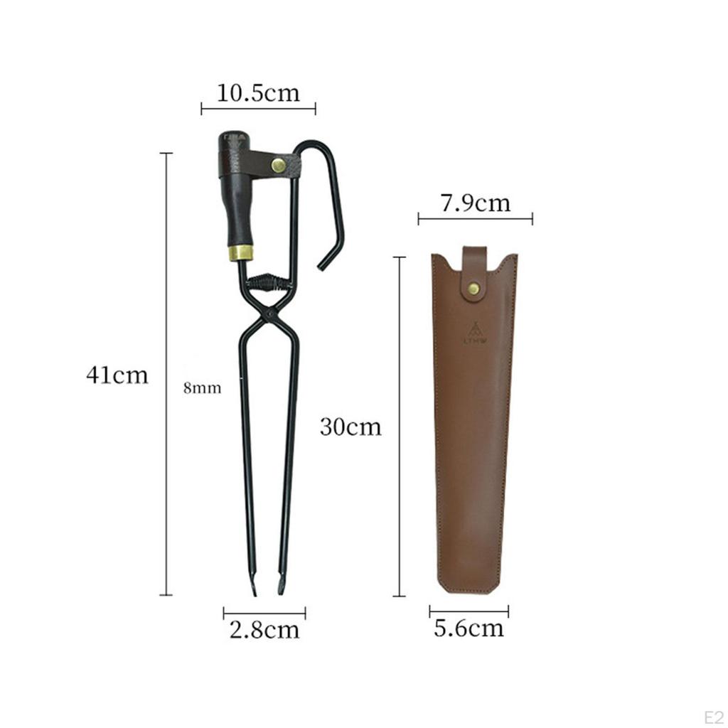 Firewood Tongs Clamp Heavy Duty Fire Stoking Tool Fireplace Log Grabber Campfire Tong for