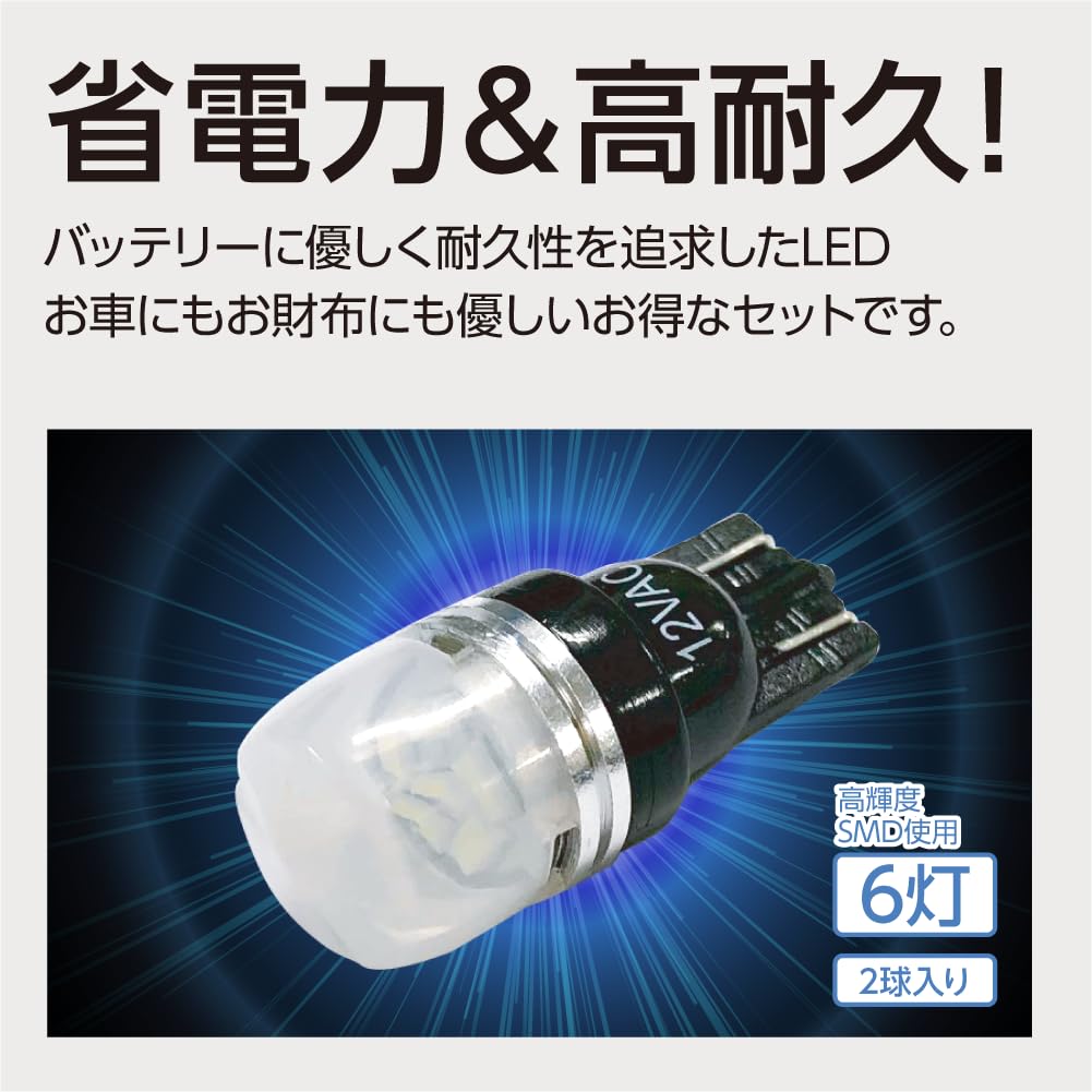 Axs T10 LED Position 6 Lights High Brightness SMD Use