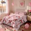 3-teiliges Valentinstag Romantische Liebe Goblin-Druck Daunendeckenbezug-Set Mehrere Größen Schlafzimmer Bettwäsche Dekoration Maschinenwaschbar