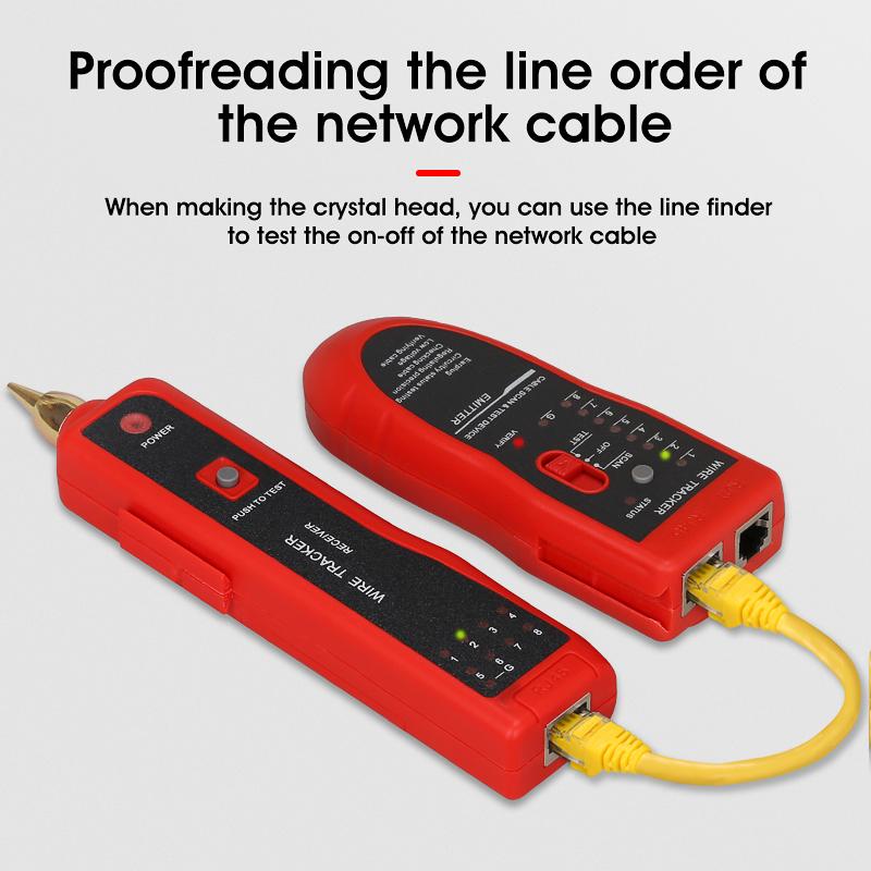 LAN Network Cable Tester Cat5 Cat6 RJ45 UTP STP Detector Line Finder Telephone Wire Tracker Tracer Diagnose Tone Tool Kit