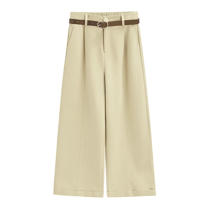 IEF Women's Elegant Wide-Leg Cropped Trousers