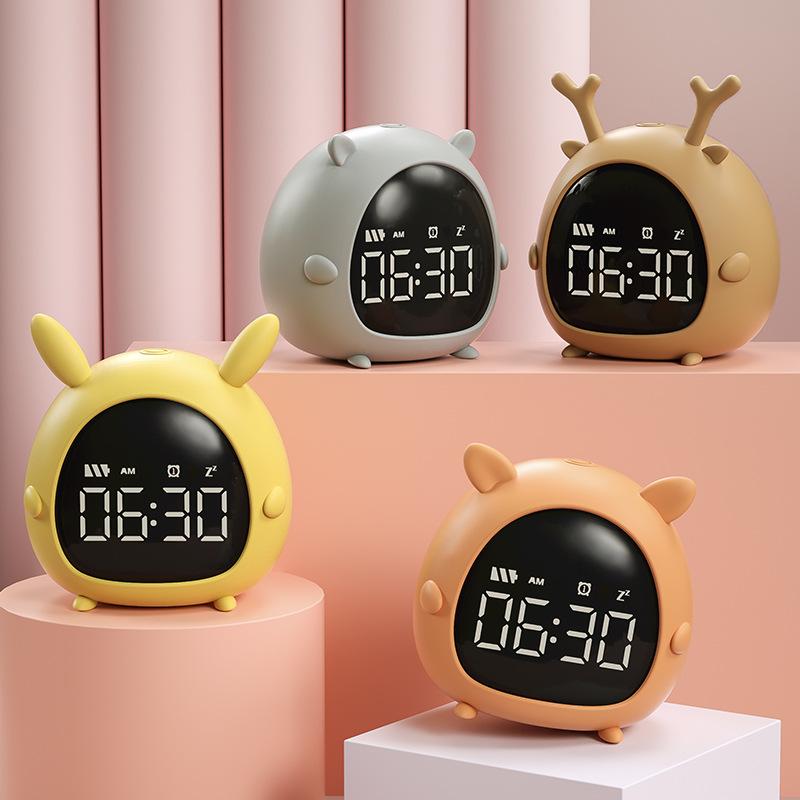 Creative time electronic elf alarm clock bedroom bedside mute alarm clock student dormitory children cute wake up clock