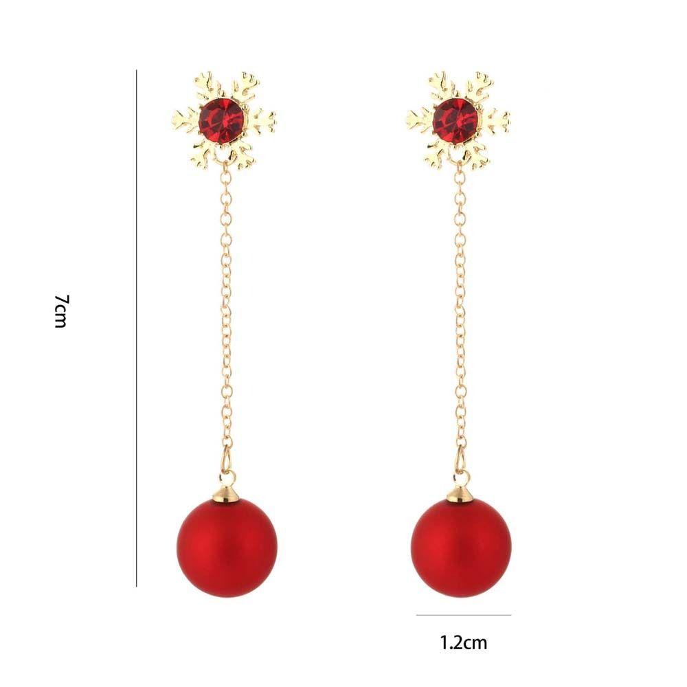 Accessories Elk Snowflake Drop Earrings Christmas Earrings Christmas Ear Hook Dangle Earring
