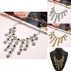 Ethnic Style Simulation Gemstone Decoration Tassel Design Women Necklace For Boho Jewelry Enthusiasts