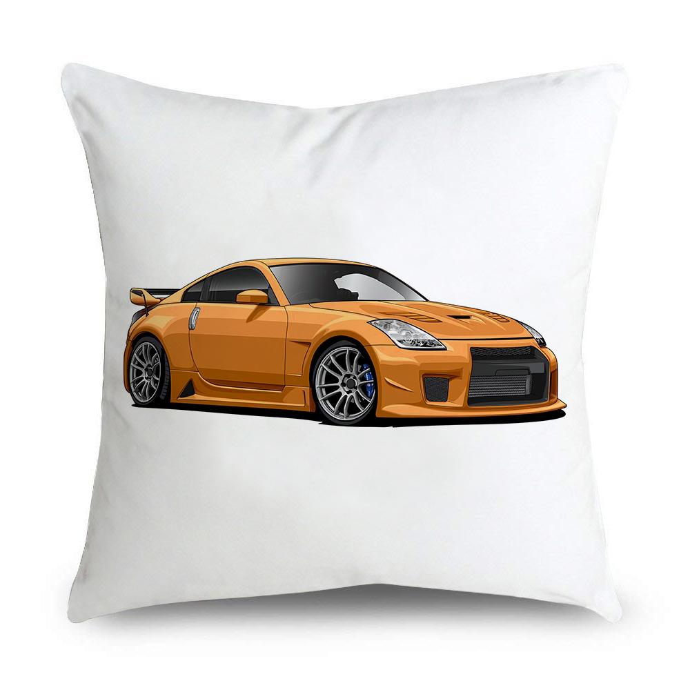 

Простая наволочка с принтом автомобиля, классическая наволочка из персиковой кожи, наволочка для домашнего дивана, украшение на автокресло, наволочка 45x45cm