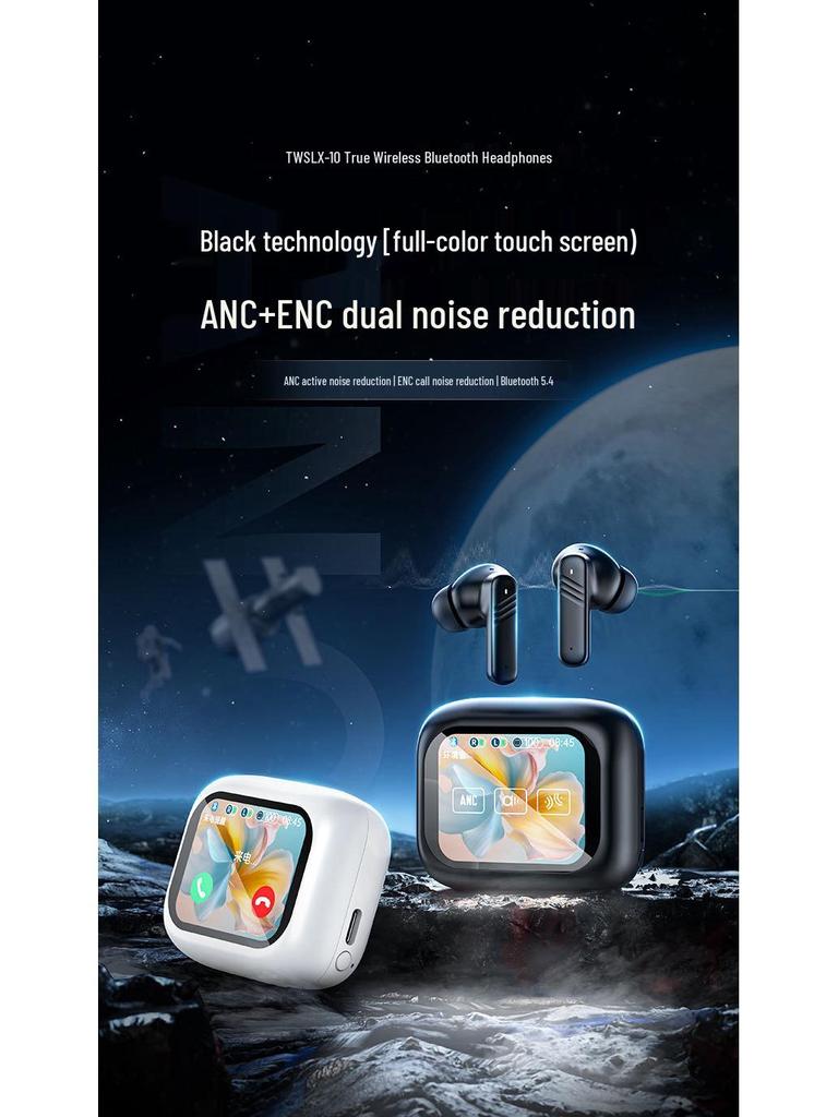 Dual Noise Cancelling Bluetooth In-Ear Headphones with ANC/ENC & Touch Controls